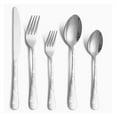 thumbnail image 1 of Cibeat Flatware Set, 20 Pcs Stainless Steel Silverware Set, Flower Pattern Tableware Cutlery Set Includes Forks and Spoons Knives, 1 of 6