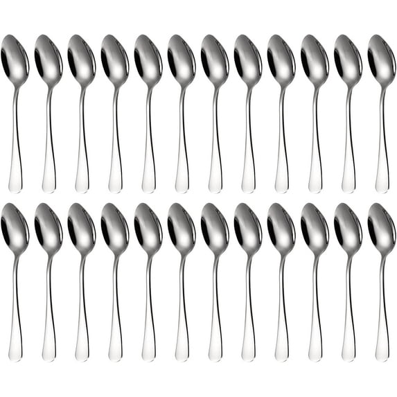 Cibeat Premium Food Grade Stainless Steel Tableware Spoons (24 Count)
