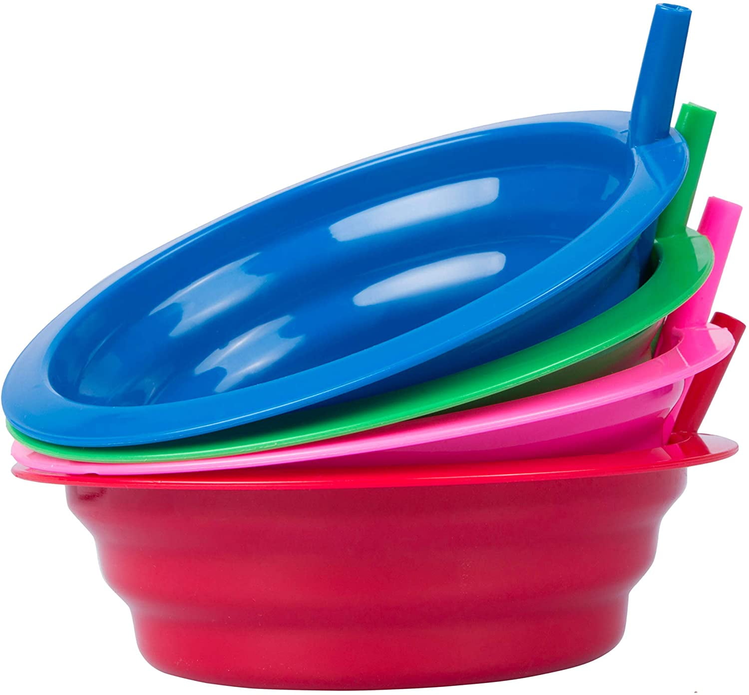 Cibi Cereal Bowls with Straws For Kids, BPA-Free 22 Ounce Sip-a-Bowl, Microwaveable and Dishwasher Safe Toddler Bowl Set for a Fuss-Free  Breakfast
