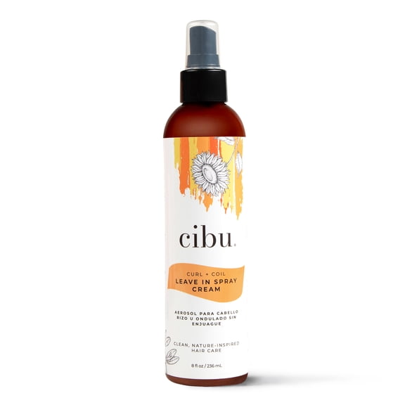 Cibu Curl + Coil Leave-In Spray Cream, For All Hair Types, 8oz