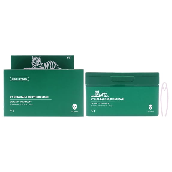 Vt Cosmetics Cica Daily Soothing Mask , 30 Pc Mask