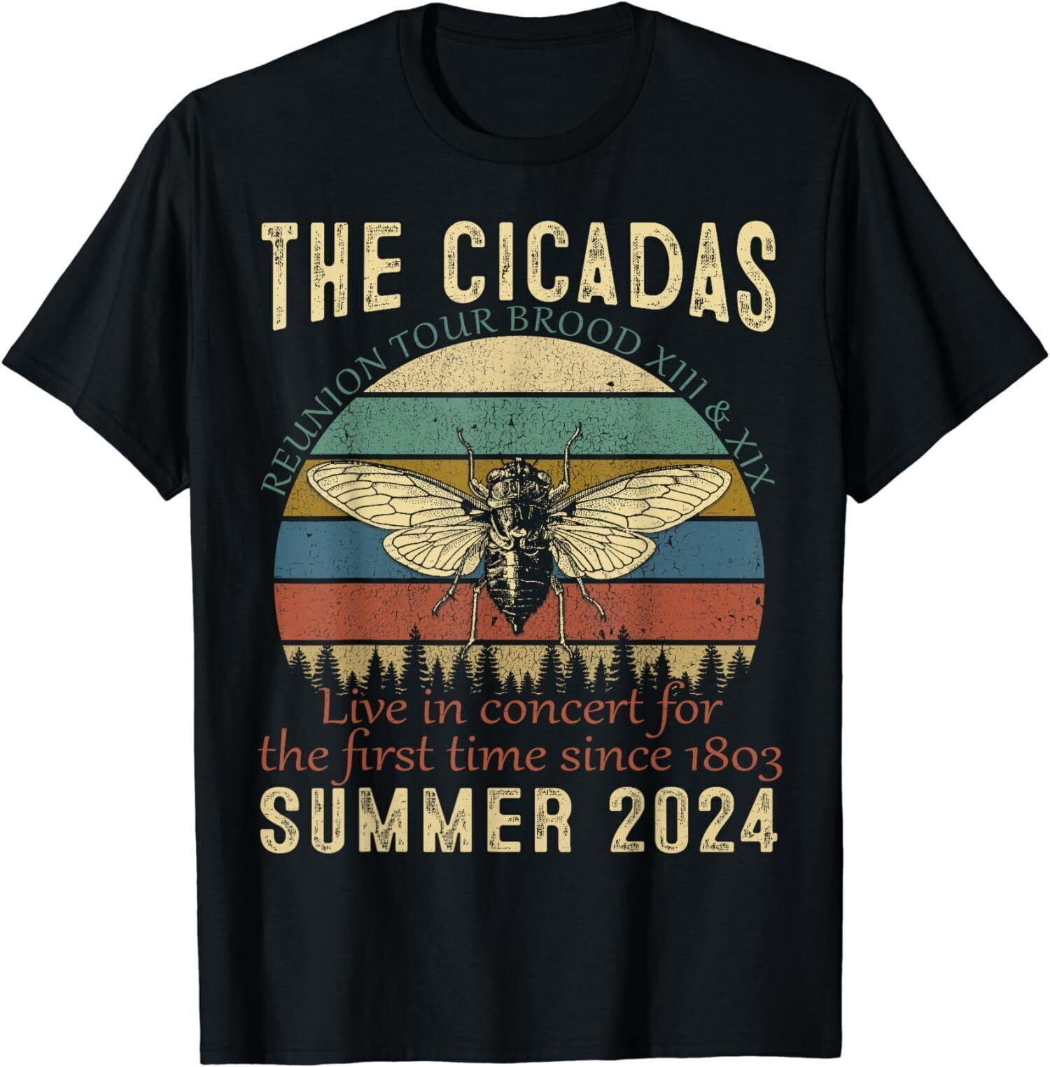 Cicada Brood XIII XIX Summer 2024 Reunion Tour Swarm Cicadas T Shirt