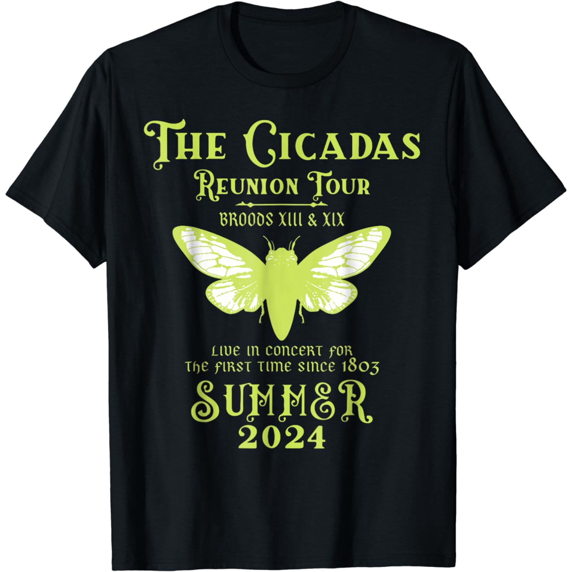 Cicada Fest 2024 Broods XIX XIII TShirt, The Cicada Reunion U.S Tour