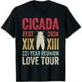 Cicada Fest 2024 Invasion Broods XIX XIII Entomology Cicada TShirt4XL