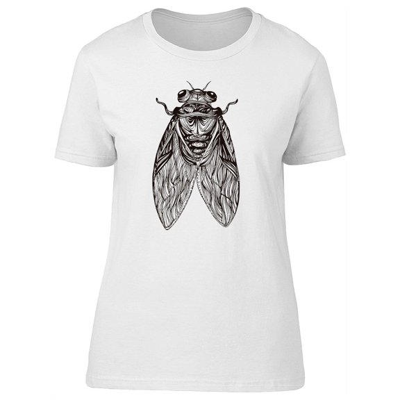 Cicada Grunge Bug Sketch T-Shirt Men -Image by Shutterstock, Male Large