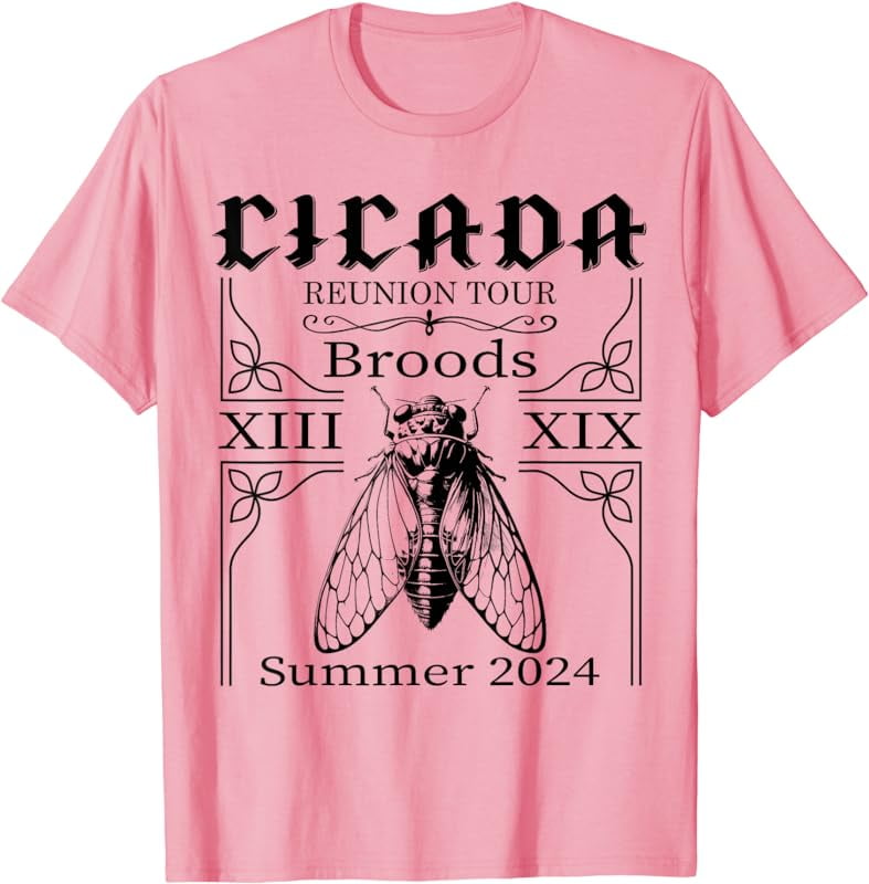 Cicada Reunion Tour Brood XIII XIX Summer 2024 Cicadas Swarm TShirt