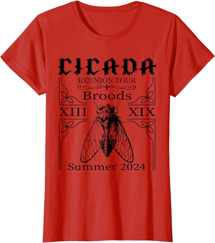 Cicada Reunion Tour Brood XIII XIX Summer 2024 Cicadas Swarm TShirt