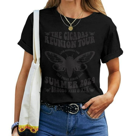 The Cicada Reunion US Tour 2024 T-Shirt – Concert Festival Lover Groovy Women’s Tee, Vintage Style Music Tour Shirt, Casual Comfortable Graphic Apparel for Fans and Festival