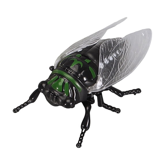 Cicada Shaped Desk Decor Figurine, Movable Wind-Up Interactive Insect Model Tabletop Ornament for Office & Home Shelves, Creative Gifts