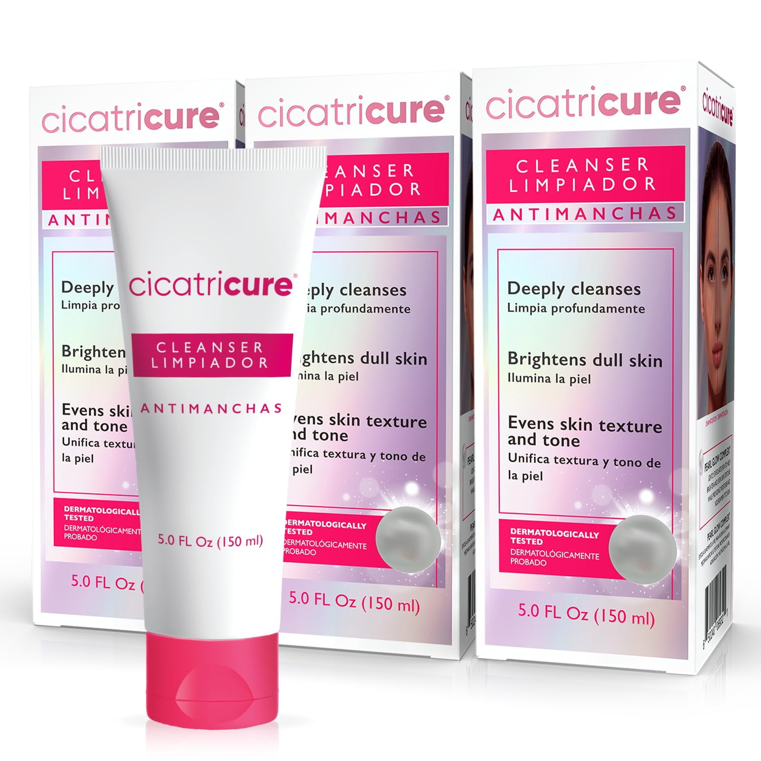 Cicatricure Antimanchas Face Wash, AHA & PHA Facial Cleanser, 5 fl. oz. (Pack of 3)