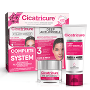 Cicatricure Complete Rejuvenating Skin Care System Gift Set with (1) Eye Anti-Wrinkle Cream & (1) Deep Anti-Wrinkle Moisturizing Cream, Value Pack of 2