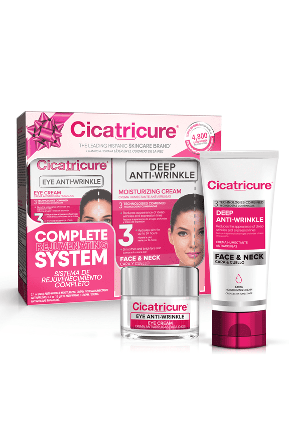 Complete Rejuvenating Skin Care System Gift Set with (1) Eye Anti-Wrinkle Cream & (1) Deep Anti-Wrinkle Moisturizing Cream,Value Pack of 2