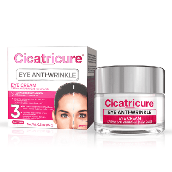 Cicatricure Eye Cream for Dark Circles and Puffiness, Anti-Aging Blur & Filler Treatment for Fine Lines, Under-Eye Bags, and Hydration, 0.5 oz