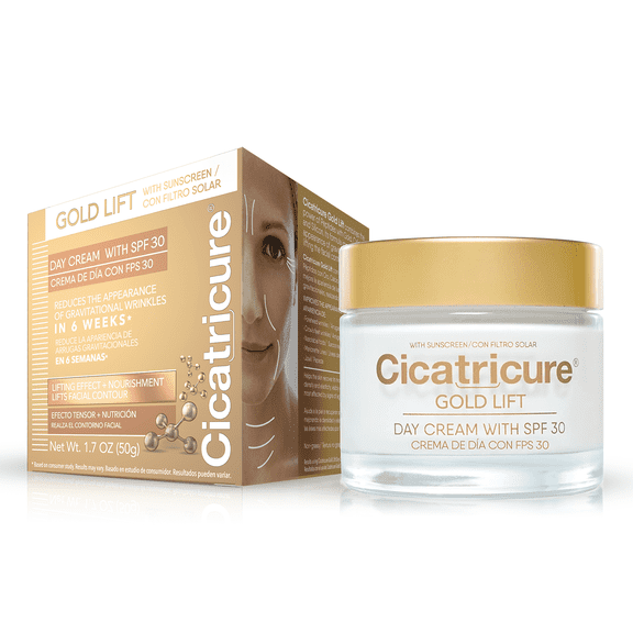 Cicatricure Gold Lift Day Cream, Anti Aging Face Moisturizer with SPF 30, 1.7 fl oz ( 3 Pack )