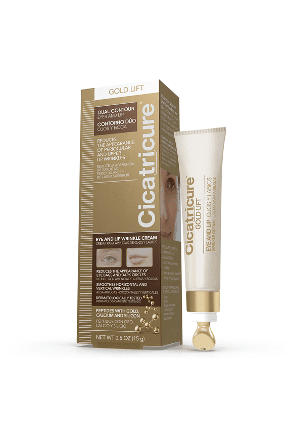 Gold Lift Dual Contour Cream, Eye and Lip Wrinkle Cream for Normal Skin 0.5 fl oz