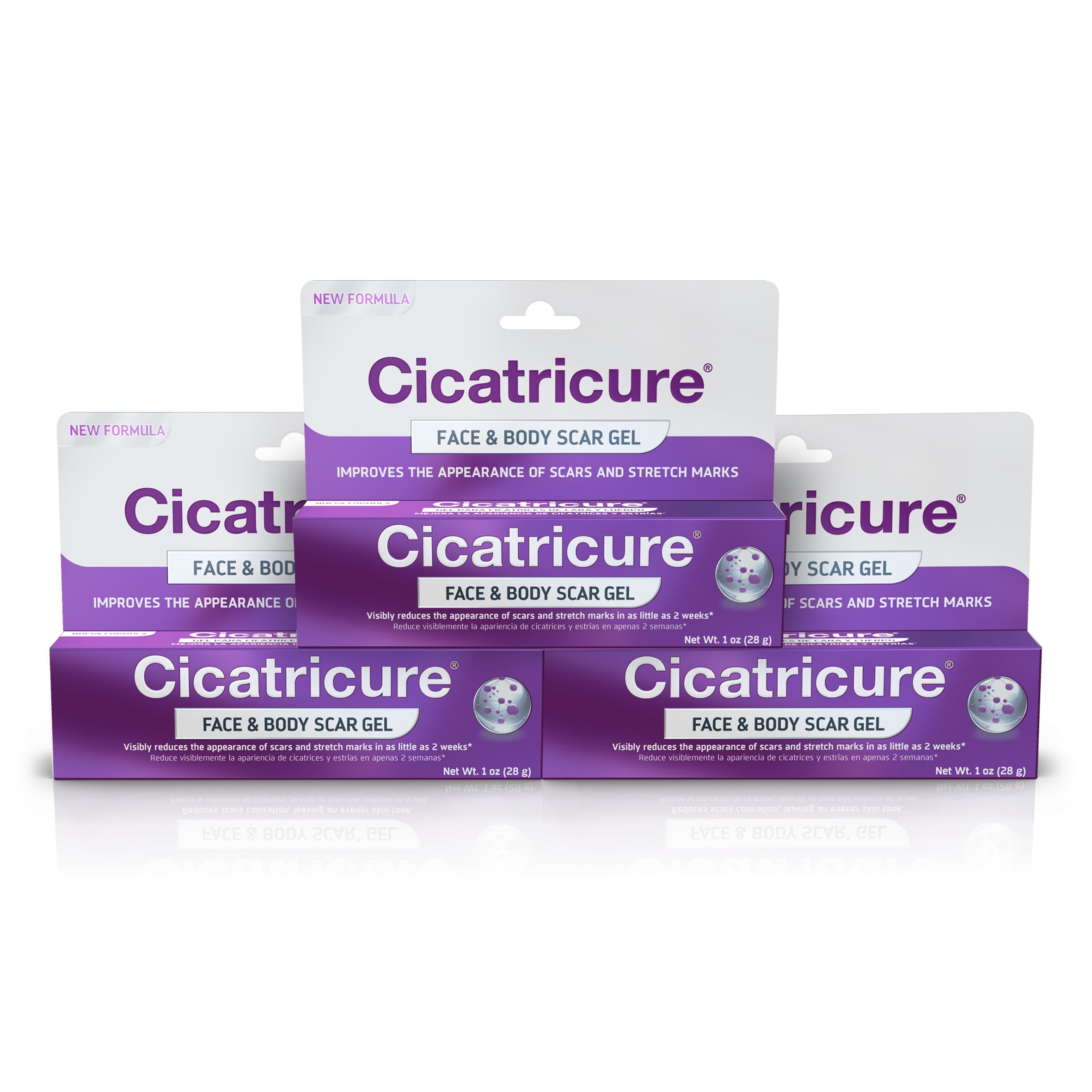 Cicatricure Scar Reducing Cream, Face & Body Scar Gel, 1 oz (30g), Pack