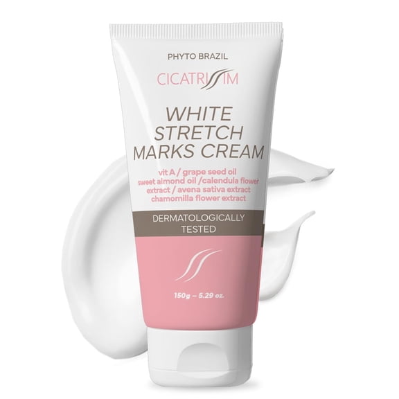 Cicatrissim White Stretch Mark Cream, Intensive Body Moisturizer for Uneven Skin Texture, All Skin Types, 5.3 oz