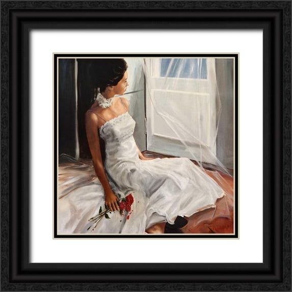 Ciccone, Emilio 26x26 Black Ornate Wood Framed with Double Matting Museum Art Print Titled - Appassionata