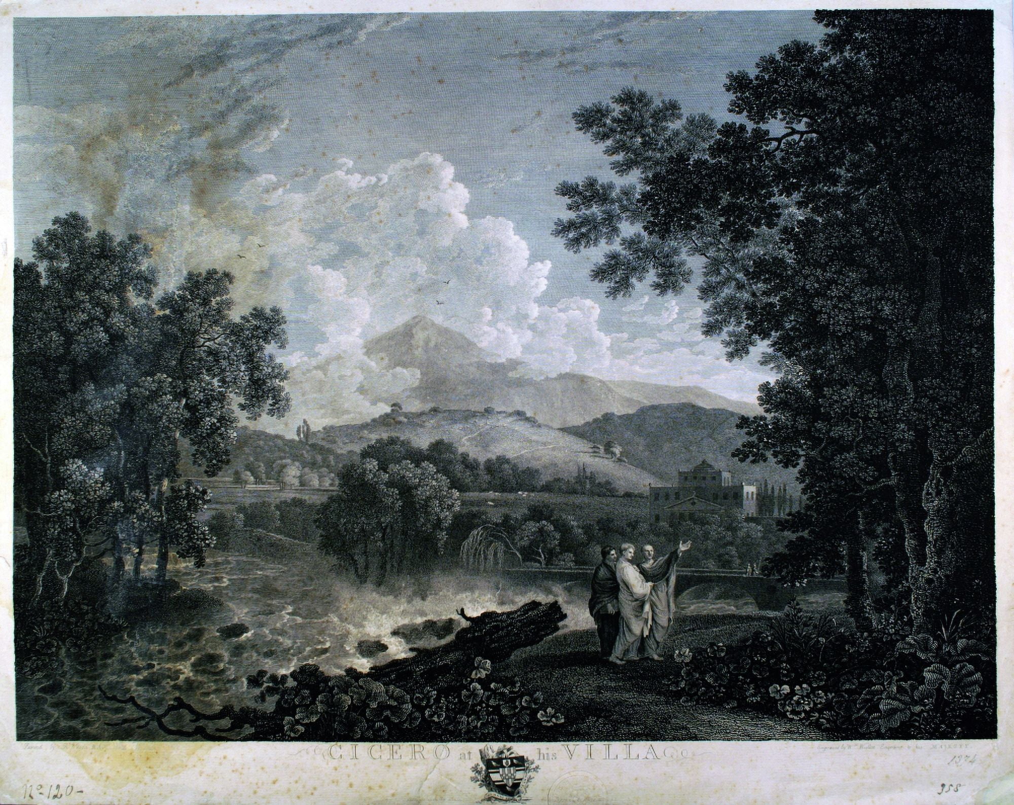 Cicero At His Villa Canvas Art - (36 x 24)
