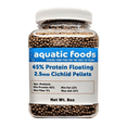 thumbnail image 1 of Cichlid Pellets, 45% Protein Floating 2.5mm ( 3/32") Pellets for Smaller Discus,Oscars, Central American, South American Cichlids…8oz Small Jar, 1 of 2