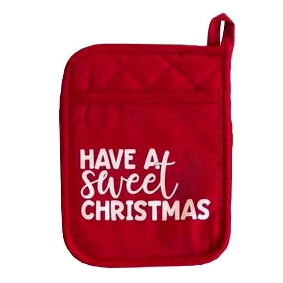 Cicrkhb Christmas Storage Bags Christmas Pot Rack Baking Kit Christmas Pot Holder Baking Kit Christmas Oven Mitts Ornament Printed Oven Gloves Kitchen Cooking Baking Gift for Neighbor Coworker Family