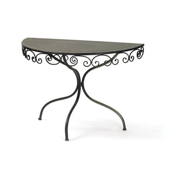 Cicso 12580 Swirley Demilune Table, 21.5 x 30.5 x 44.5 in.