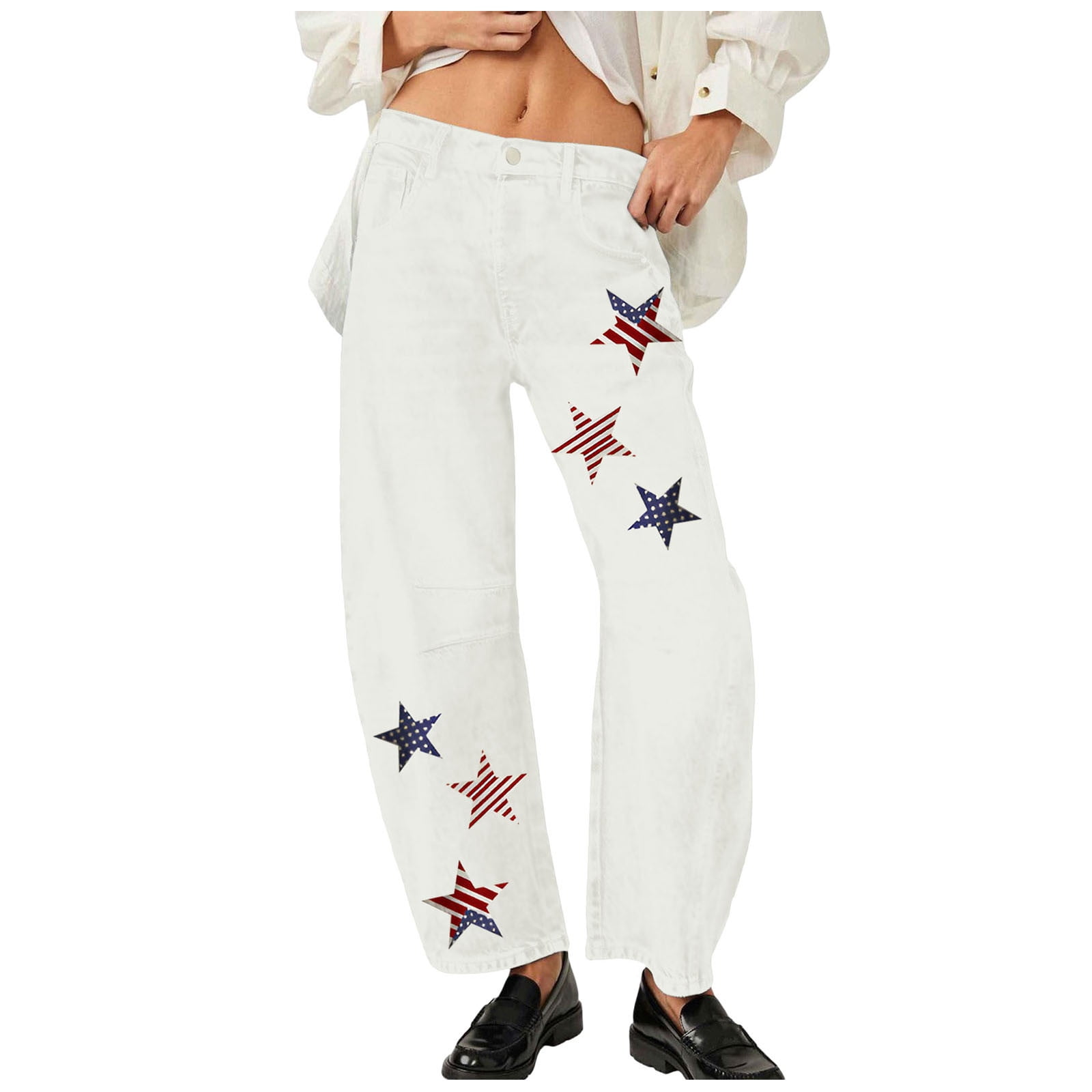 Cicy Bell Women's Straight Leg Jeans - Stretchy Mid Rise Denim Pants With Raw Hem, Front Seam & Pockets, Ankle Length