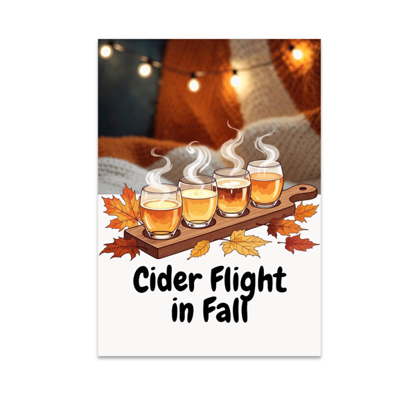 Cider Flight in Fall - Cider Enthusiast - 13x19 Poster Print