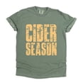 thumbnail image 1 of Cider Season Block Distressed - Women's Garment Dyed Graphic T-Shirt, 1 of 11