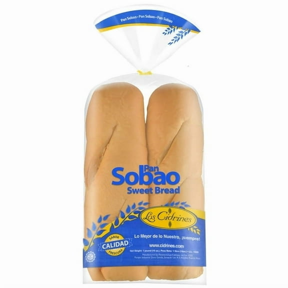 Cidrines Pan Sobao Sweet Bread, 14 Ounces, 2 Count Loaves, Fully Pre Baked (Pack of 3)