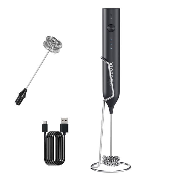 Ciduduta Hand Blender 3 Speed with Stand, Wireless Milk Coffee Frother Handheld Mixe