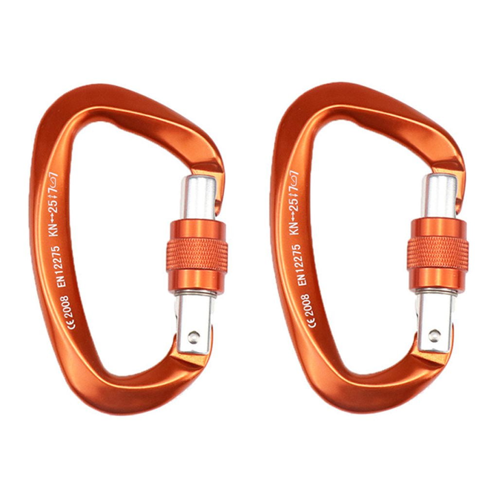 YIWULA Rock Climbing Carabiner Clip Locking And Heavy Duty 25KN Hook D