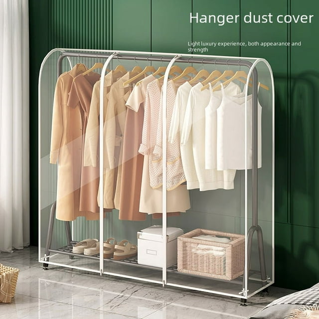 Cieatiam Clothes Hanger Dustproof Cover Household Dustshielding