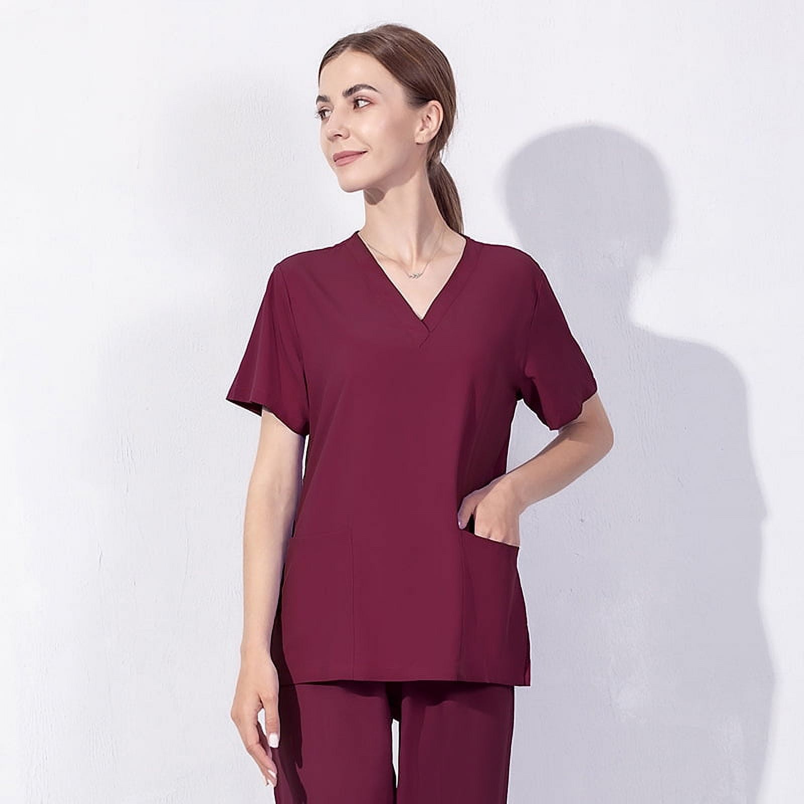 Cieatiam Doctor work uniform shortsleeved nurse clothing beauty