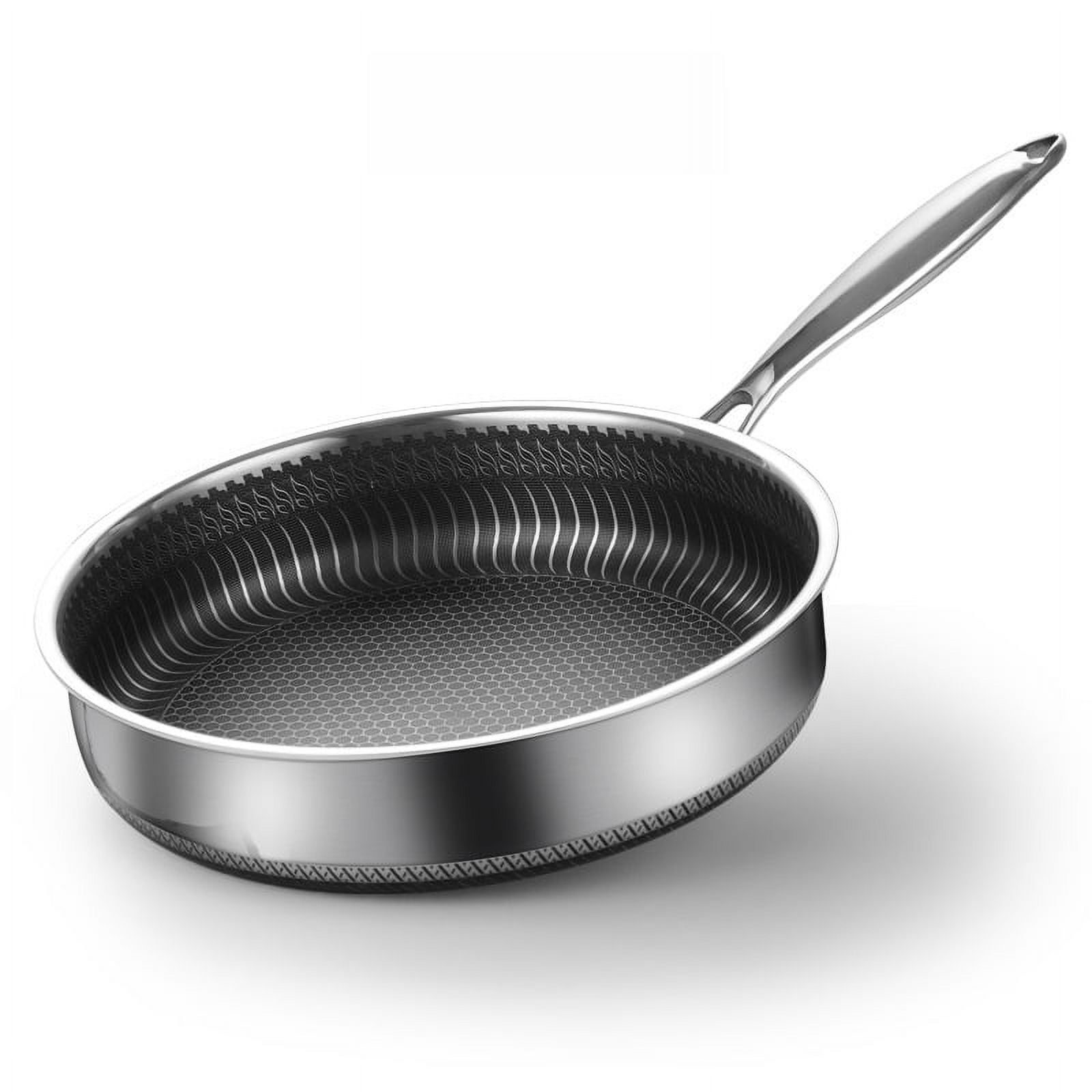 Cieatiam Stainless Steel NonStick Skillet Double Sided Non