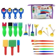 Cieken 26 PCS Creative Set Kids Early Learning Sponge Painting DIY Graffit Brushes Set