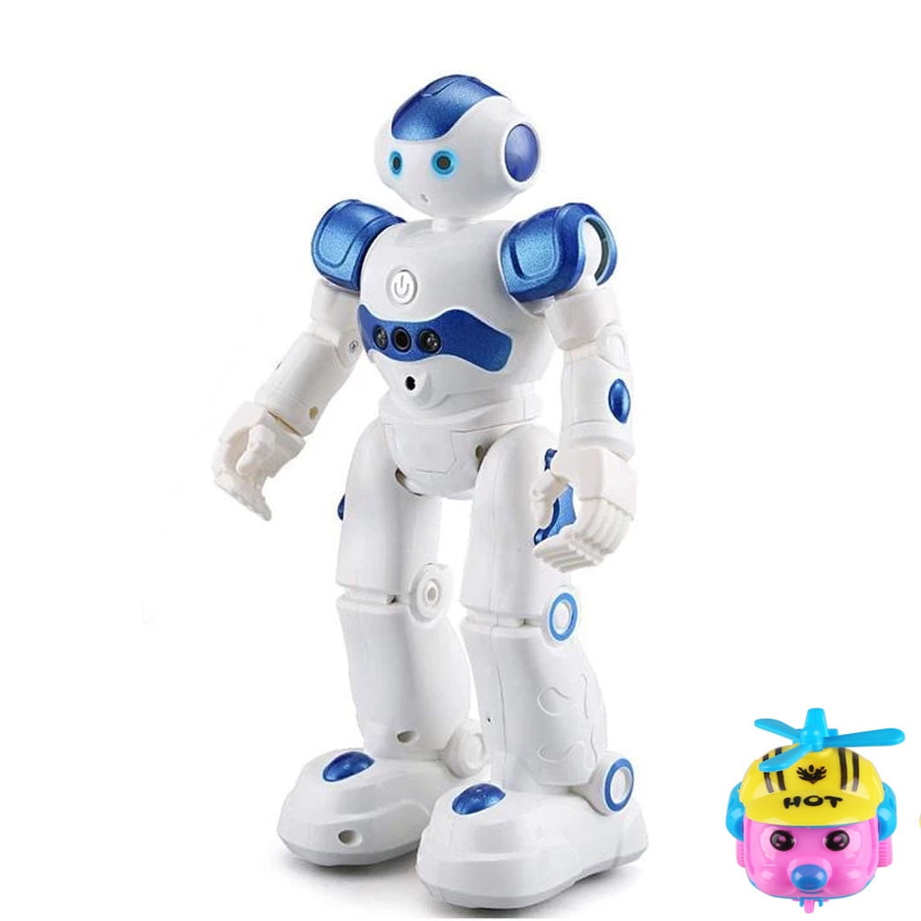  LEXiBOOK, Powerman Remote Control Walking Talking Toy Robot,  Educational Robot, Dances, Sings, Reads Stories, Math Quiz, Shooting Discs,  & Voice Mimicking, Black, White, ROB50EN : Toys & Games