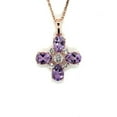 thumbnail image 1 of Genuine Amethyst Necklaces for Women Clover Necklace 2.89 Carats Goodluck Birthday Presents for Wife Gifts for Daughter, 1 of 9