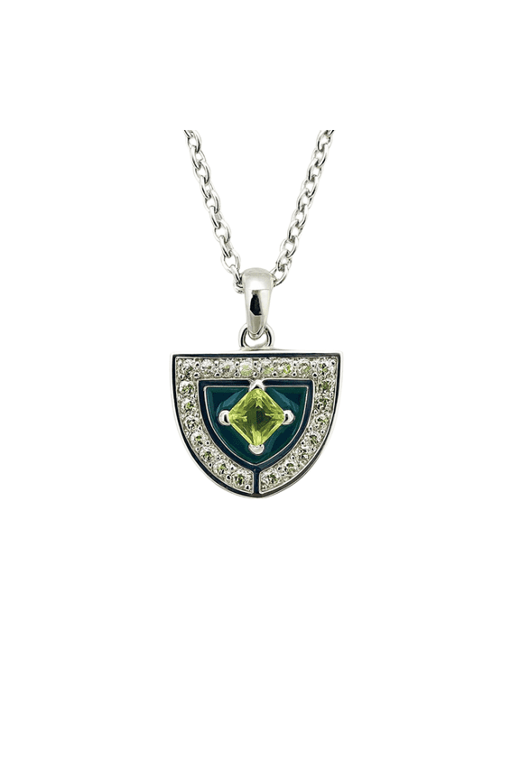 Green Peridot Amulet Necklace for Women Medieval Jewelry Birthday Gifts for Wife Daughter