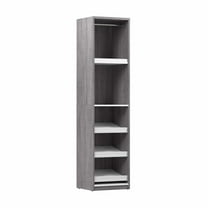 Cielo 20W Closet Organizer in Bark Gray and White - Engineered Wood