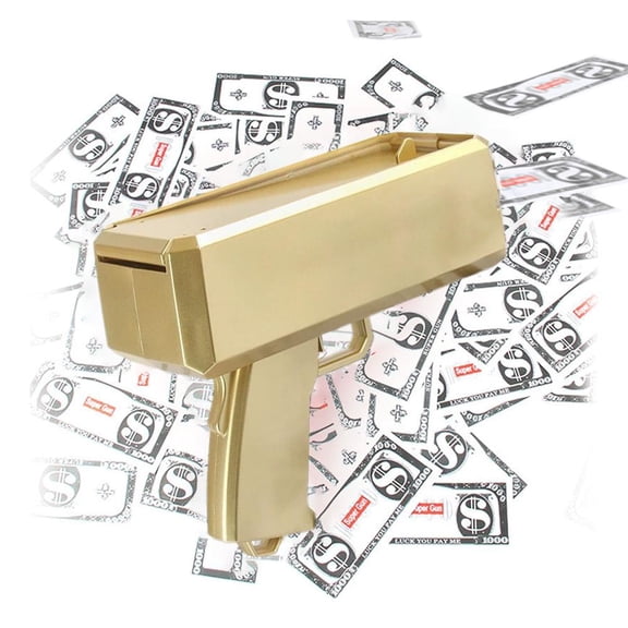 Cielo Meraviglioso Money Gun Shooter with Prop Money, Make it Rain Prop Gun Money Machine with 100pcs Dollar Bills, Handheld Money Spray Cash Gun for Game Movies Party Supplies