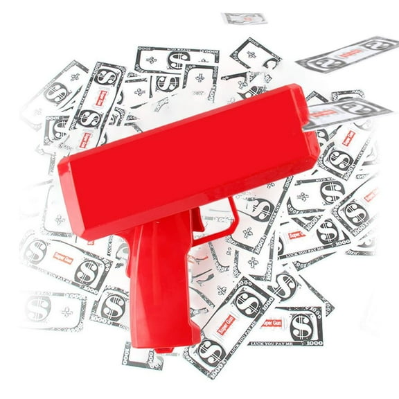 Cielo Meraviglioso Money Gun Shooter with Prop Money, Make it Rain Prop Gun Money Machine with 100pcs Dollar Bills, Handheld Money Spray Cash Gun for Game Movies Party Supplies