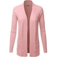 thumbnail image 1 of Cielo Women & Plus Open Front Drape Classic Knit Cardigan With Pockets, 1 of 4