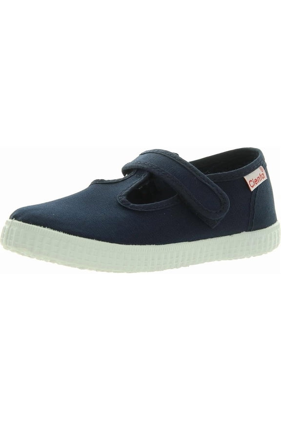 Canvas Hook & Loop T-Strap Toddler Shoes, Navy, Size 7.5