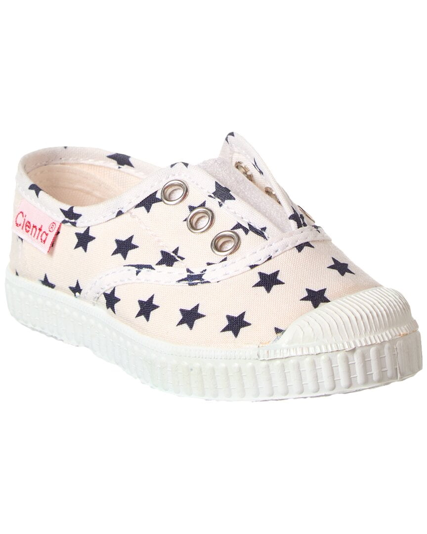 Cienta Ingles Puntera Stars Canvas Sneaker, 43, White