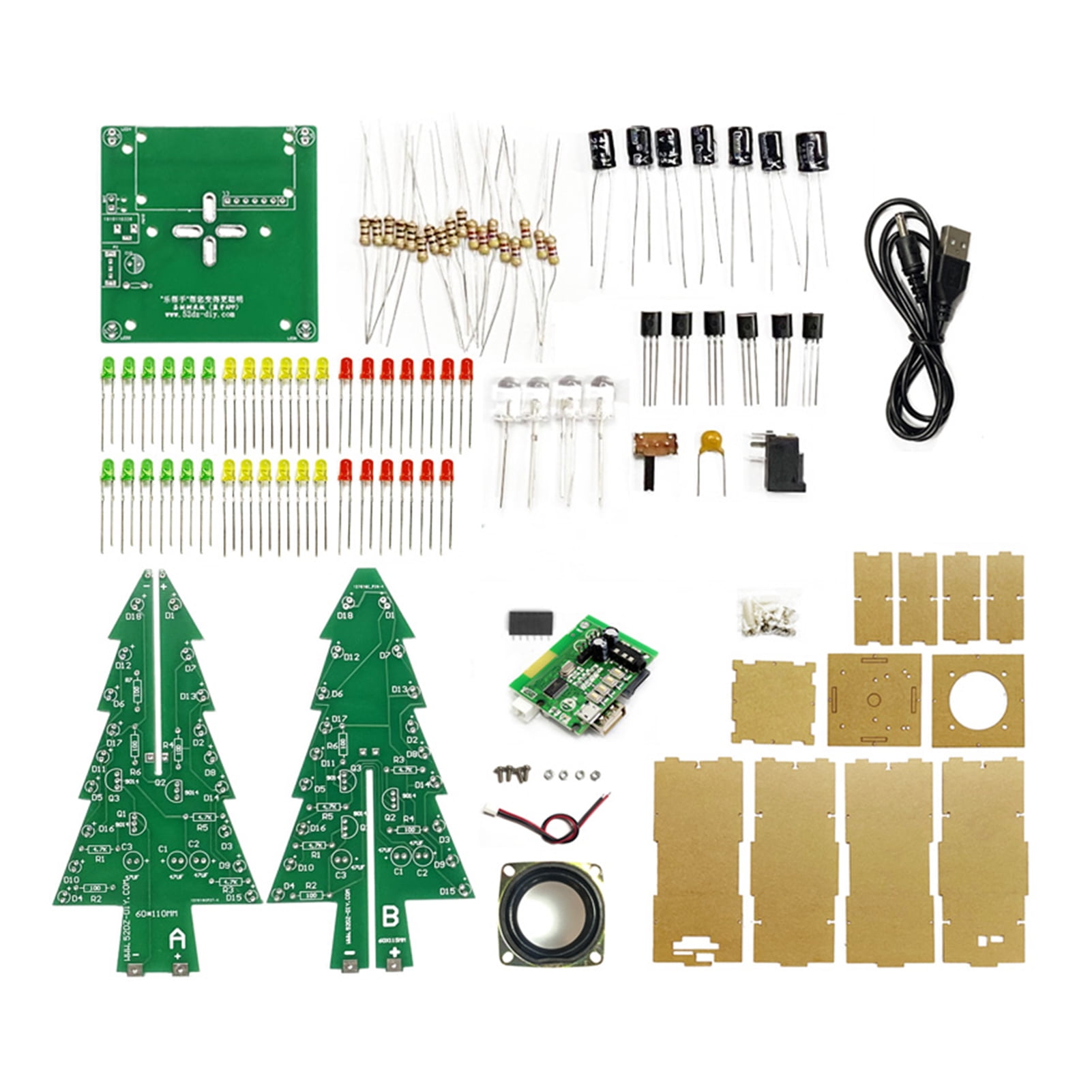 Cientrug Bluetooth Music LED Lights Christmas Tree DIY Kit For Handson