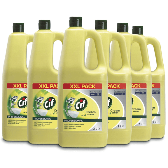 Cif Cream Lemon Micro-crystals Household Cleaner- Pack of 6