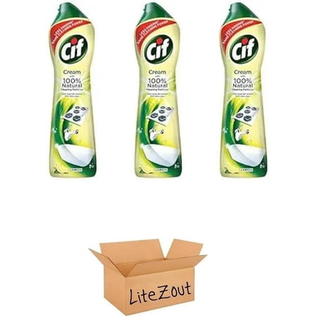 Cif Lemon Cream with Spray, 500ml 3 pack