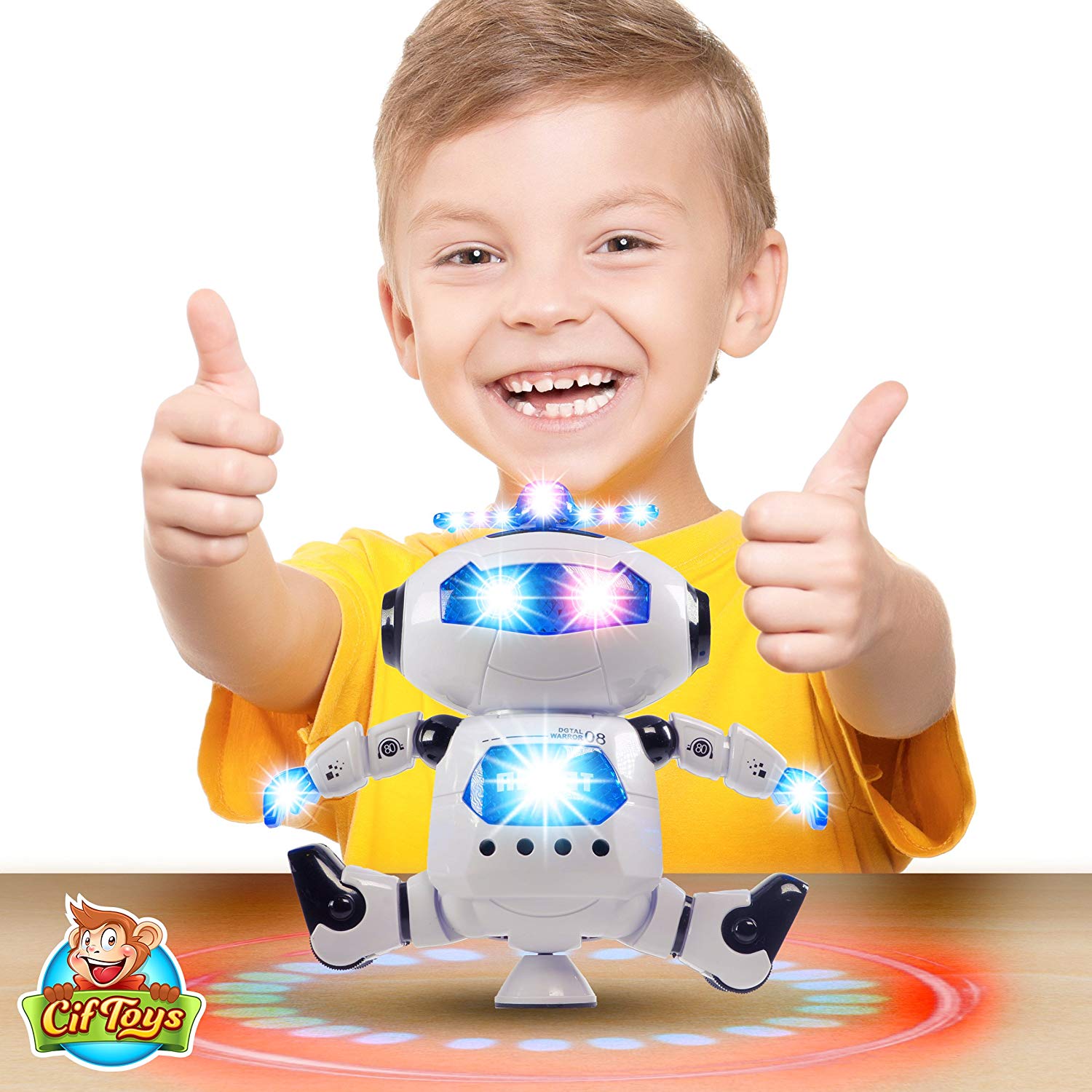 CifToys Electronic Walking Dancing Robot Toy, Toddler Toys for 1 2 3 Year Old Boy Toys Gifts - image 1 of 4