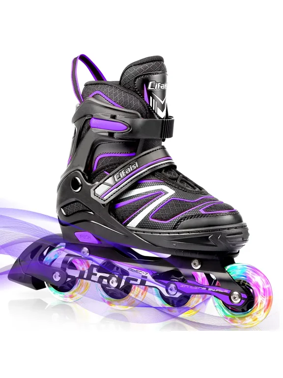Adjustable Inline Skates with Illuminating Wheels for Kids,Girls and Boys,Size 6.5-8